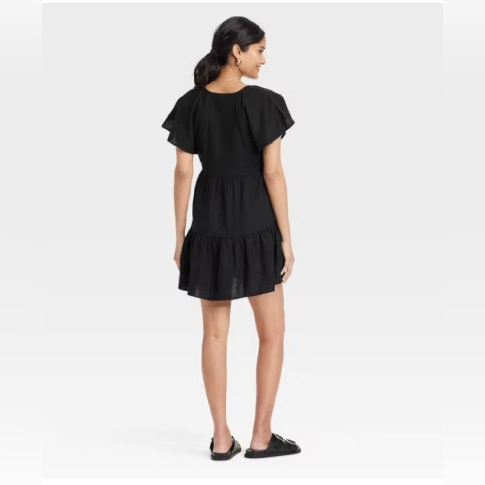 EUC 2 Dresses- Universal Thread Flutter Short Sleeve Mini Skater Dress XS - Picture 3 of 10